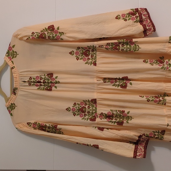 Tuckernuck Blush Chandellier Long Sleeve Floral Maxi Salty Paloma Caftan Dress L - Picture 9 of 10